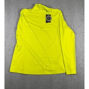 Slazenger Golf Shirt XXL 2XL Womens Lime Custard Neon 1/4 Zip Pullover